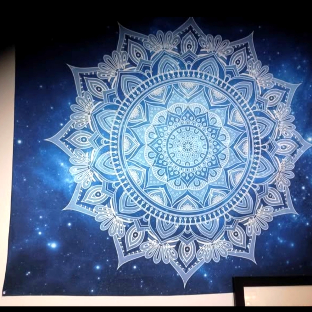5x5 Blue Mandala Tapestry
